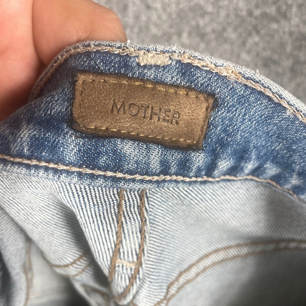 MOTHER Women's Straight Leg Jeans in Light Blue Wash - Picture 3 of 15